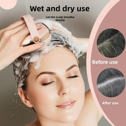 Rechargeable Waterproof Electric Scalp Massager Handheld Head Massager with 4 Massage Claws for Stress Relax Body Neck Back Pet