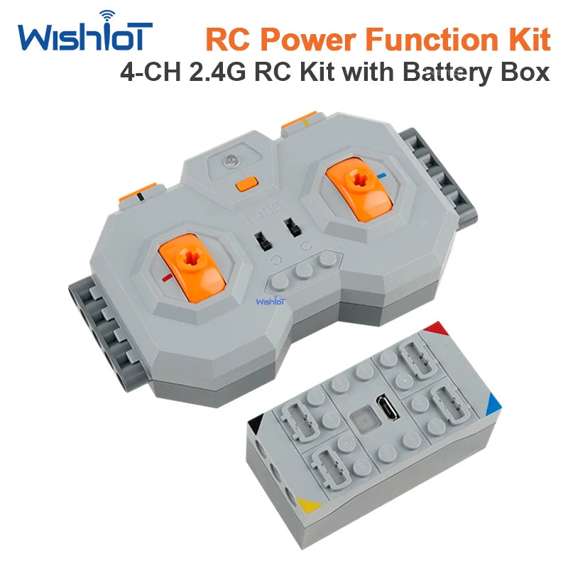 4 Channel 2.4G Remote Control Set Receiver Li ion Battery Pack Power Mechanical Building Blocks Bricks Toy Gifts For Kids