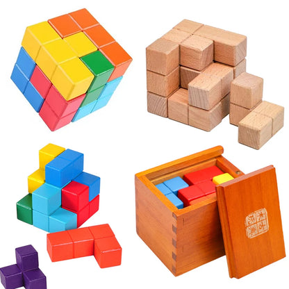 Disentanglement 3D Soma Cube Puzzle Montessori Brain Teaser IQ Logic Training Mind Challenge Educational Toys For Kids Adults