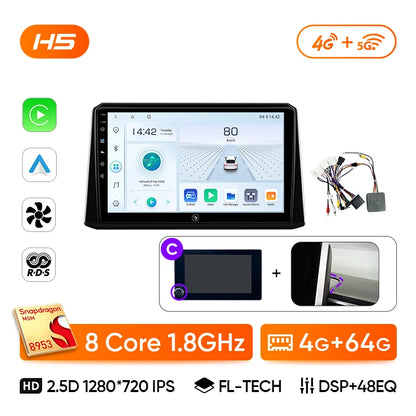 Ainavi Car Multimedia For Toyota Corolla 2019-2026 E210 Wireless Carplay Android Auto 4G Car Radio DSP Stereo IPS Screen 2 Din