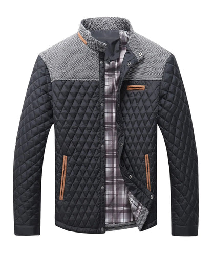 Men's Jackets Casual Coat Diamond Quilted Puffer Down Lightweight Casual Button Down High Quality Overshirt Us Size