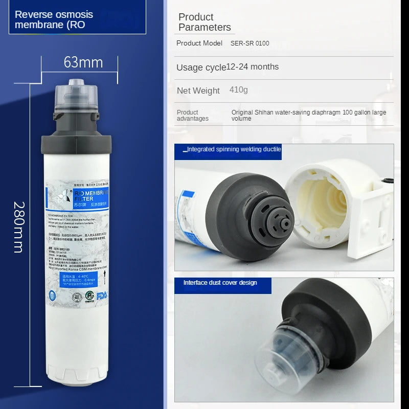 Sooel 10 Inch RO Water Filter Replacement Cartridges - PP Sediment, UDF & CTO Carbon Filters for Reverse Osmosis System Purifier