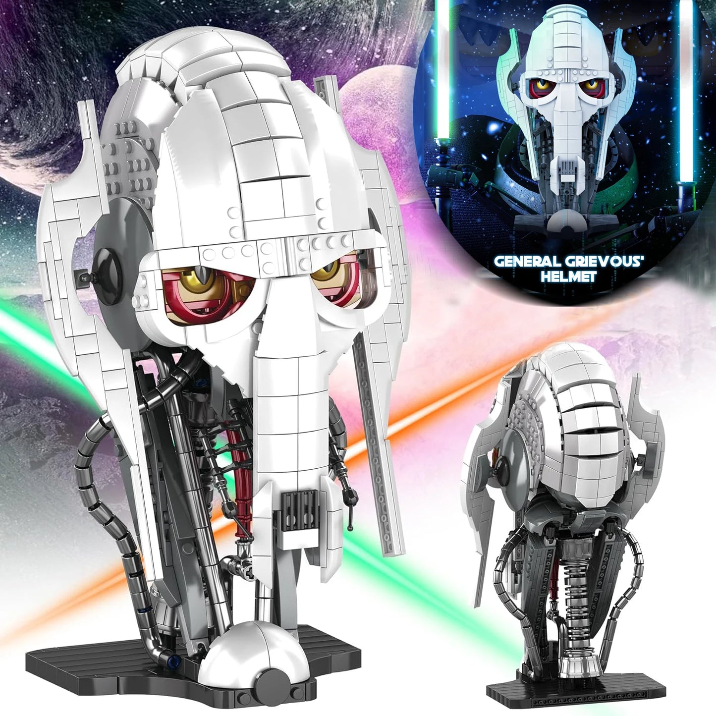 MOC 788pcs Idea General Grievous Helmet Building Blocks Bricks Model Helmet Collection Assembling Toys for Children Adults Gift