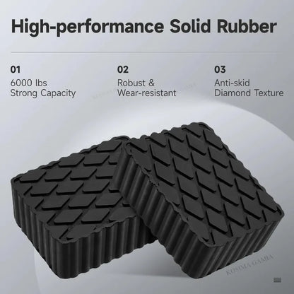 Jack Pad Support Shock-Absorbing Car Lift Rubber Blocker Jack Pad For Car Jacks Lifting Equipment Elastic Blocks Accessories