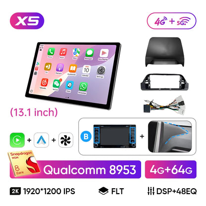 Ainavi 13.1 Inch For Toyota RAV4 2019 2020 2021 2023 2025 XA50 2K HDMI Car Radio CarPlay Android Auto Player 4G Car Multimedia