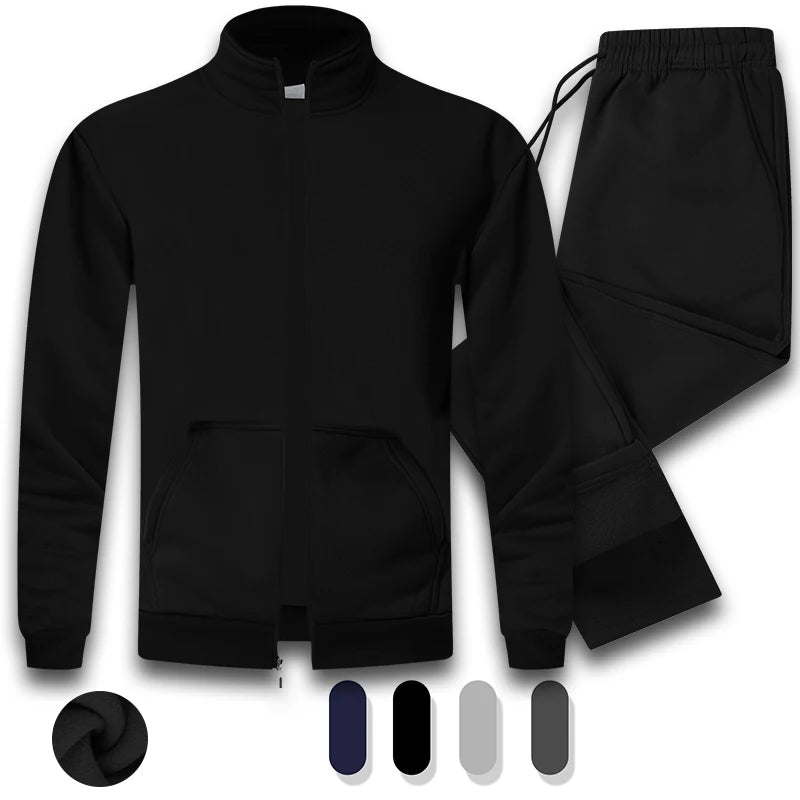Men's Casual Athletic Tracksuit Long Sleeve Sweatsuit Set Full Zip Running Jacket and Pants 2 Piece Outfits