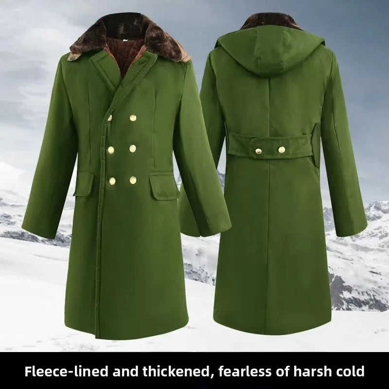 Thickened Cotton Jacket Removable Inner Vest Long Windproof Northeast Cold Storage Night Reflective Work Cotton Clothes