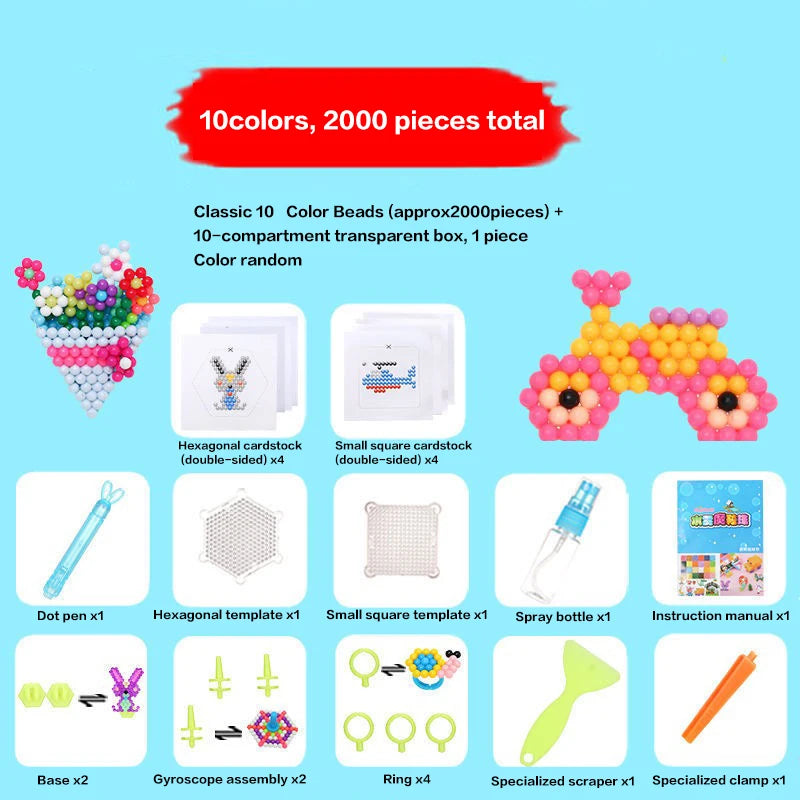 36 Colors DIY Water Bead Spray Magic Beads Handmade 3D Puzzle Accessories Children's Educational Bead Toys Kids' Craft Puzzle