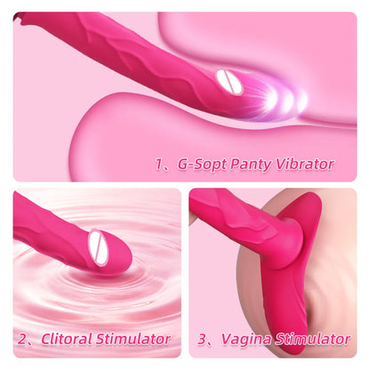 Thrusting Vibrator Remote Control Vibrating Silicone Strap On Dildo G Spot Wearable Pegging Panties Vibrators Sex Toy for Women