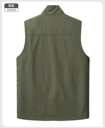 Pure Cotton Multi-pocket Vest, Outdoor Activities, Rock Climbing, Hiking, Camping, Fishing, Mountain Climbing, Traveling,vest