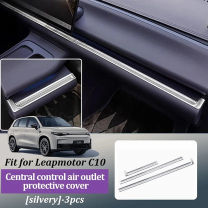 For Leapmotor C10 Car Front Center Console Grille Dust Cover Air Conditioning Vent Protective Durable Car Interior Accessories