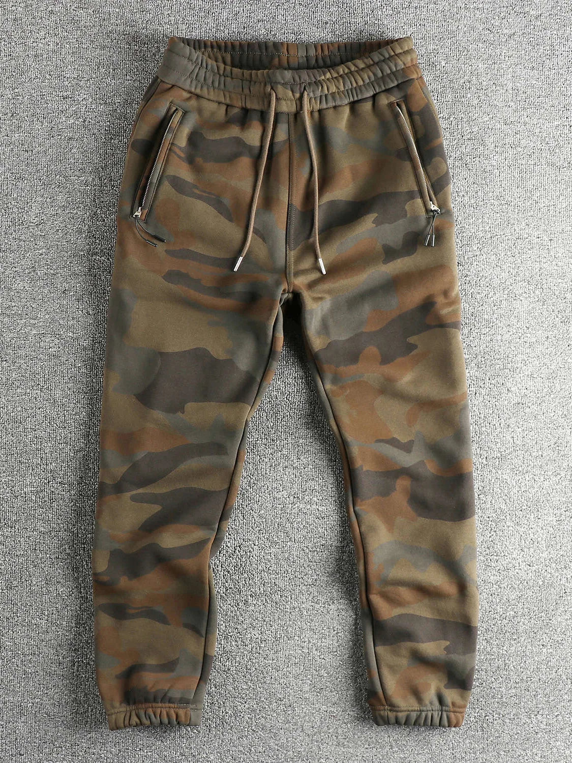 Thickened American Style Casual Camouflage Pants Men's Slim Fit Sports Joggers Long Trousers Wear Resistant Autumn Winter