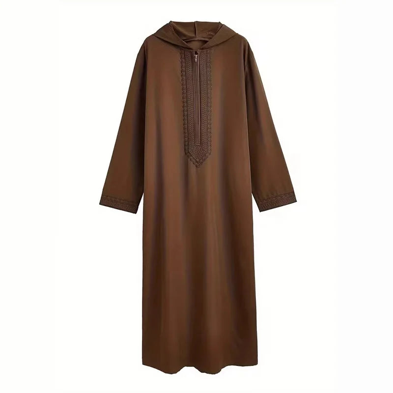 Vintage Embroidered Men's Islamic Robe Elegant And Elegant Specially Designed For Worship Ceremonies
