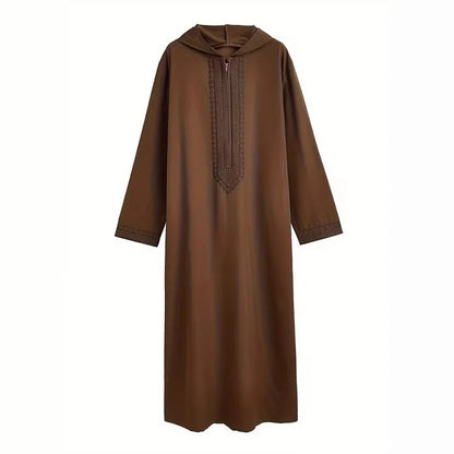 Vintage Embroidered Men's Islamic Robe Elegant And Elegant Specially Designed For Worship Ceremonies