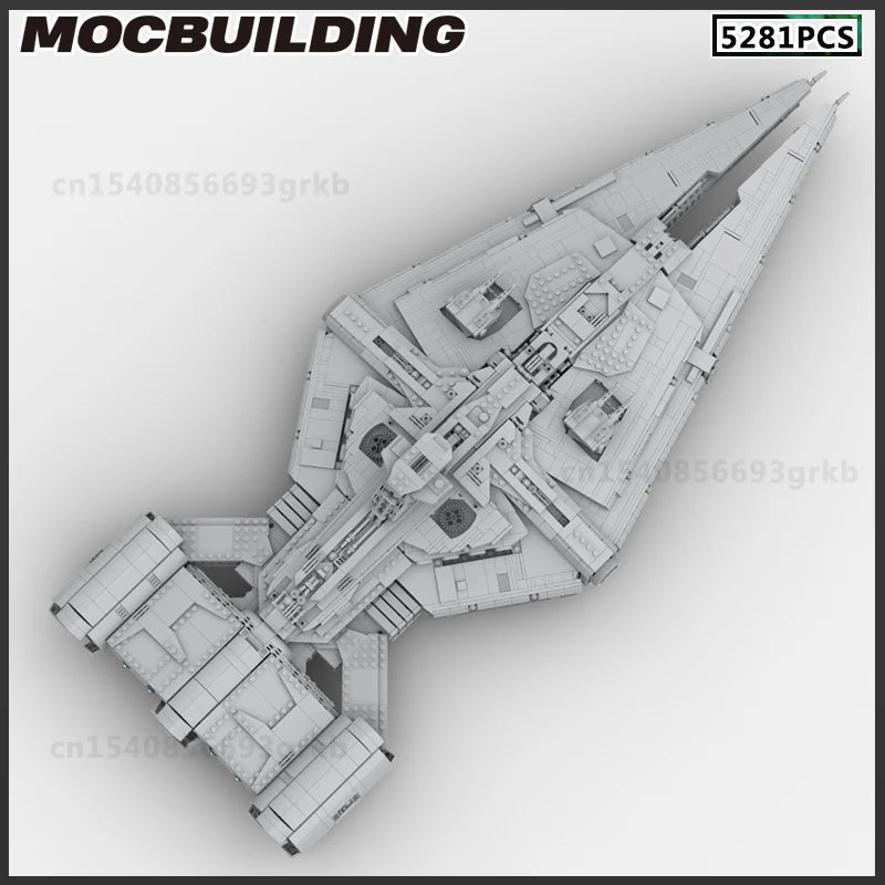 MOC Building Block Space Light Cruiser DIY Brick Model Battleship Starfighter Technology Bricks Collection Toys Xmas Gift
