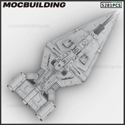 MOC Building Block Space Light Cruiser DIY Brick Model Battleship Starfighter Technology Bricks Collection Toys Xmas Gift
