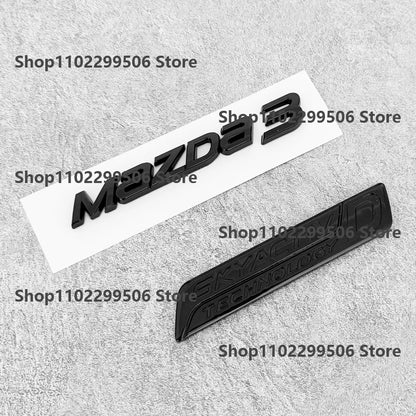 SKYACTIV Technology D  For Mazda 2 3  6  CX-5 CX-3 CX-8 CX-9 diesel version black Rear Trunk Tail Logo Sticker Emblem Decal