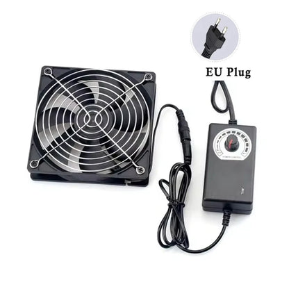 12cm 3000RPM Exhaust and Cooling Fan with 3V to 12V Controller for BTC Miner PC Chassis Workstation Cabinet Server Radiator