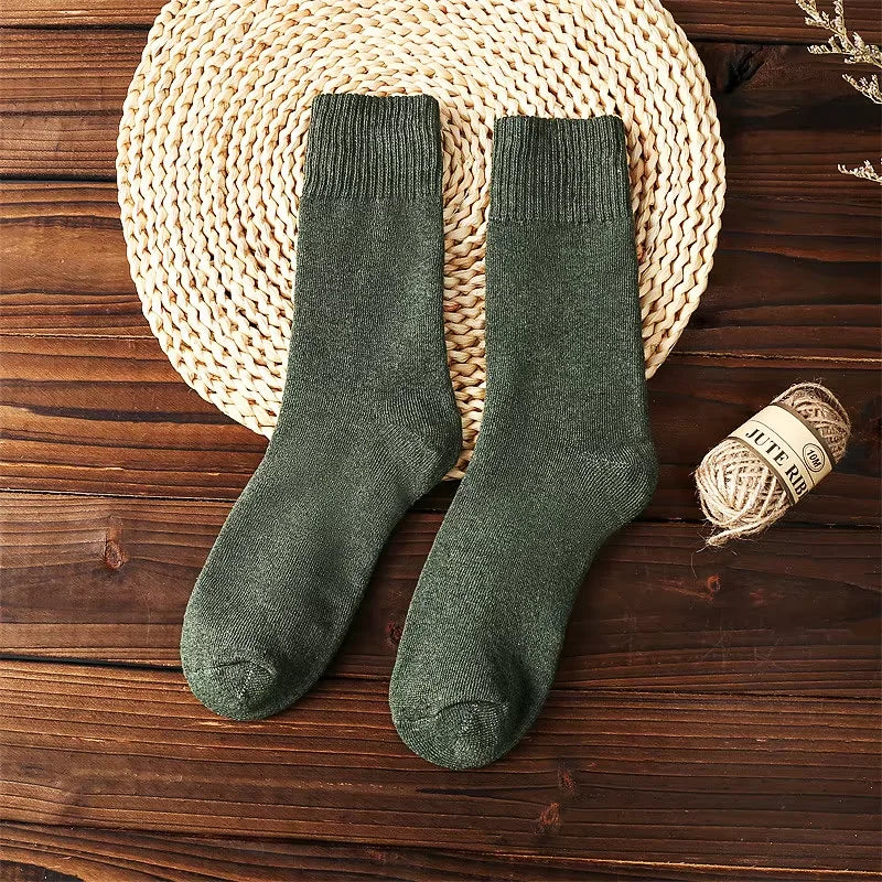 5 Pairs Premium Thickened Business Seasonal Versatile Stylish Mid-calf Socks for Men Anti-odor Mid-calf Athletic Socks