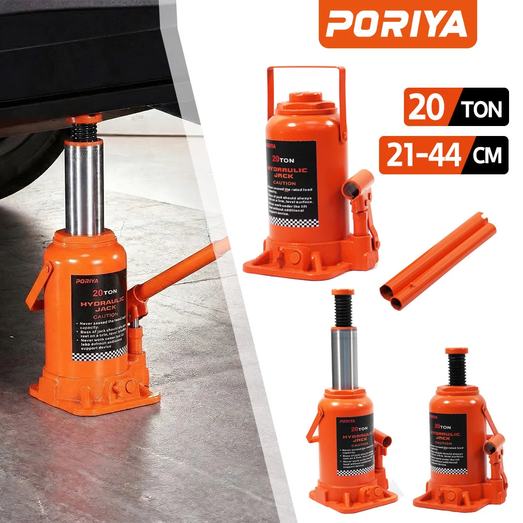 10/12/20 Ton Bottle Jack Hydraulic Lifter Heavy Duty Car Safety Valve 4WD
