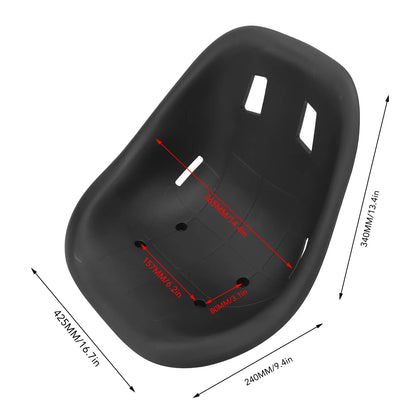 Ergonomic Seat Backrest Saddle ABS Heavy Duty Shockproof Comfortable Universal Fit for Go Kart Drift Balance Bike Modification
