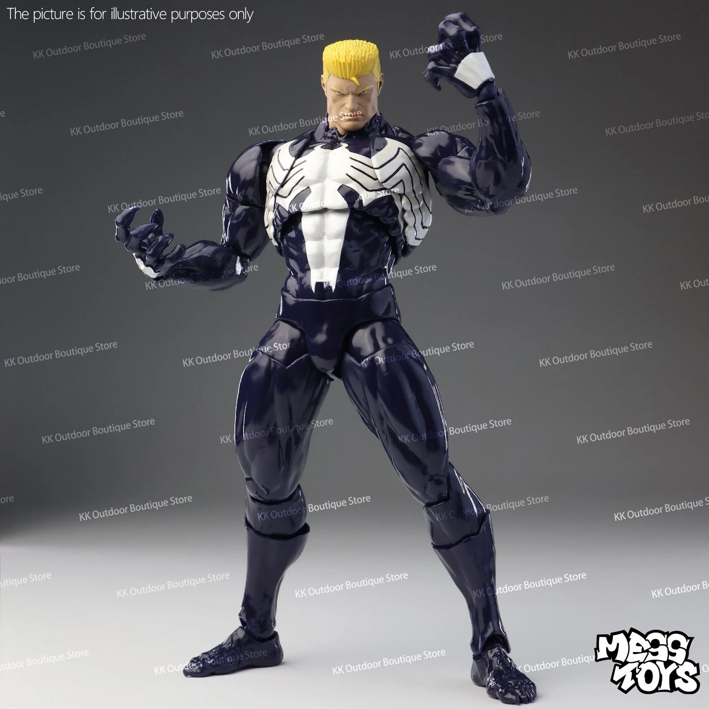 NEW Mess Toys Venom Lethal Neighbor Spider Man Symbiotic Black Suit Messtoys Spiderman Anime Action Figure Model Doll Gifts Toys