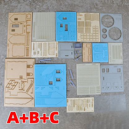 Assembly Architectural Miniature Building Architecture European Rural Watermill Vernacular House Diorama Scale Model Kit 1/35