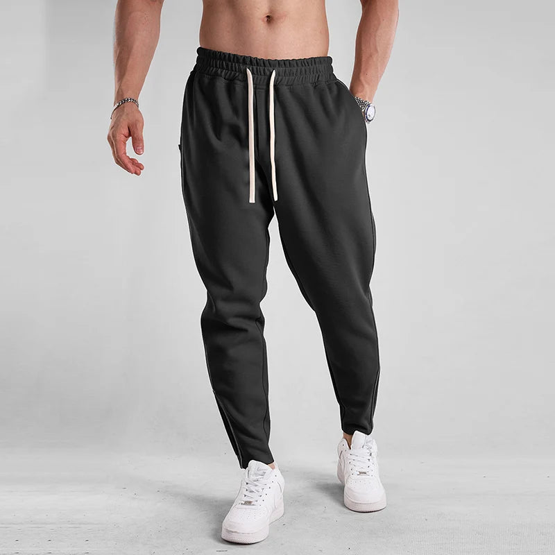 New Solid Color Sweatpants Casual Workout Pants Autumn 1/2Pcs Lightweight Cargo Trousers Outdoor Gym Fitness Drawstring Trousers