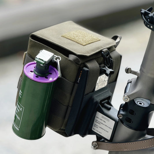 Magnetic Multi-Function Tactical Front Bag with Bracket for Brompton Bag Folding Bike Upgrade Accessories