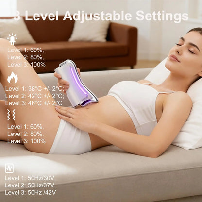 Electric Fascia Knife EMS Microcurrent Thermal Compression Vibration Fitness Muscle Relaxation Body Massager Scraping Instrument