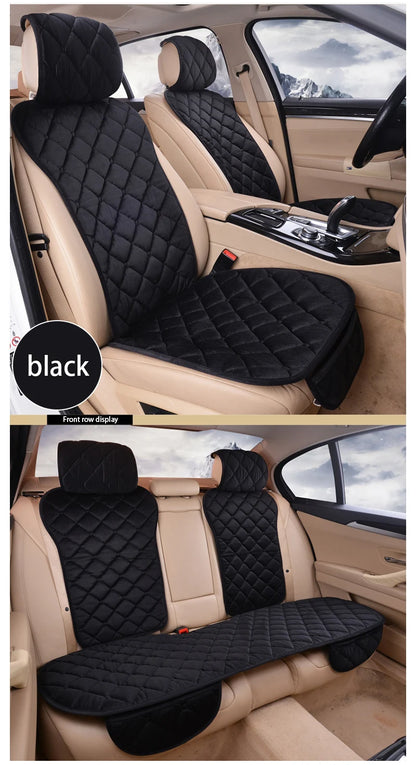 SEAMETAL Winter Car Seat Cover Soft Warm Car Seat Cushion Universal Plush Interior Protector Mat Auto Seats Cover Accessories