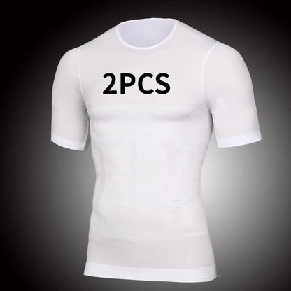 New Slimming Body Shaper Chest Binder Slimming Waist Vest Men's T-shirt Vest Sleeveless Fitness Sports Clothes Vest Sleeveless