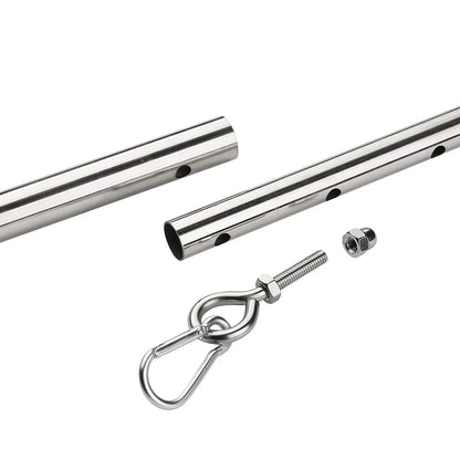 BDSM Bondage Kit Stainless Steel Extendable Spreader Bar Slave Handcuffs Ankle Cuffs Fetish Restraints Set Sex Toys for Couples