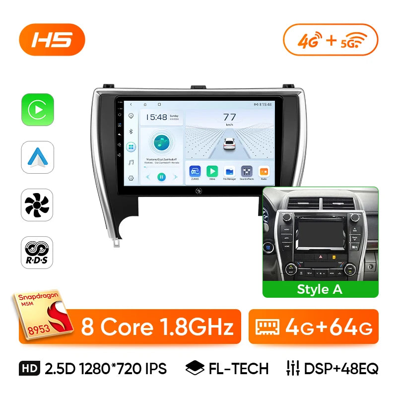 Ainavi Car Multimedia Player For Toyota Camry 7 XV 50 55 US Version 2012 2013 2015 2017 wireless Carplay Android Auto 4G Wifi