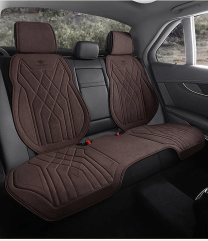 Perforated Suede Seat Cover Universal Four Seasons Cars Seats Covers Breathable Seat Non-slip Luxury Car Rams Latex Seat Cover