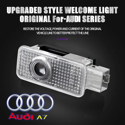 2Pcs HD Car Door Car sticker Lamp Car Door Welcome Light For Audi Sline Q3 A5 A7 A3 Q5 Q7 A4L RS Quattro S3 S4 S6 S5 S7 S8