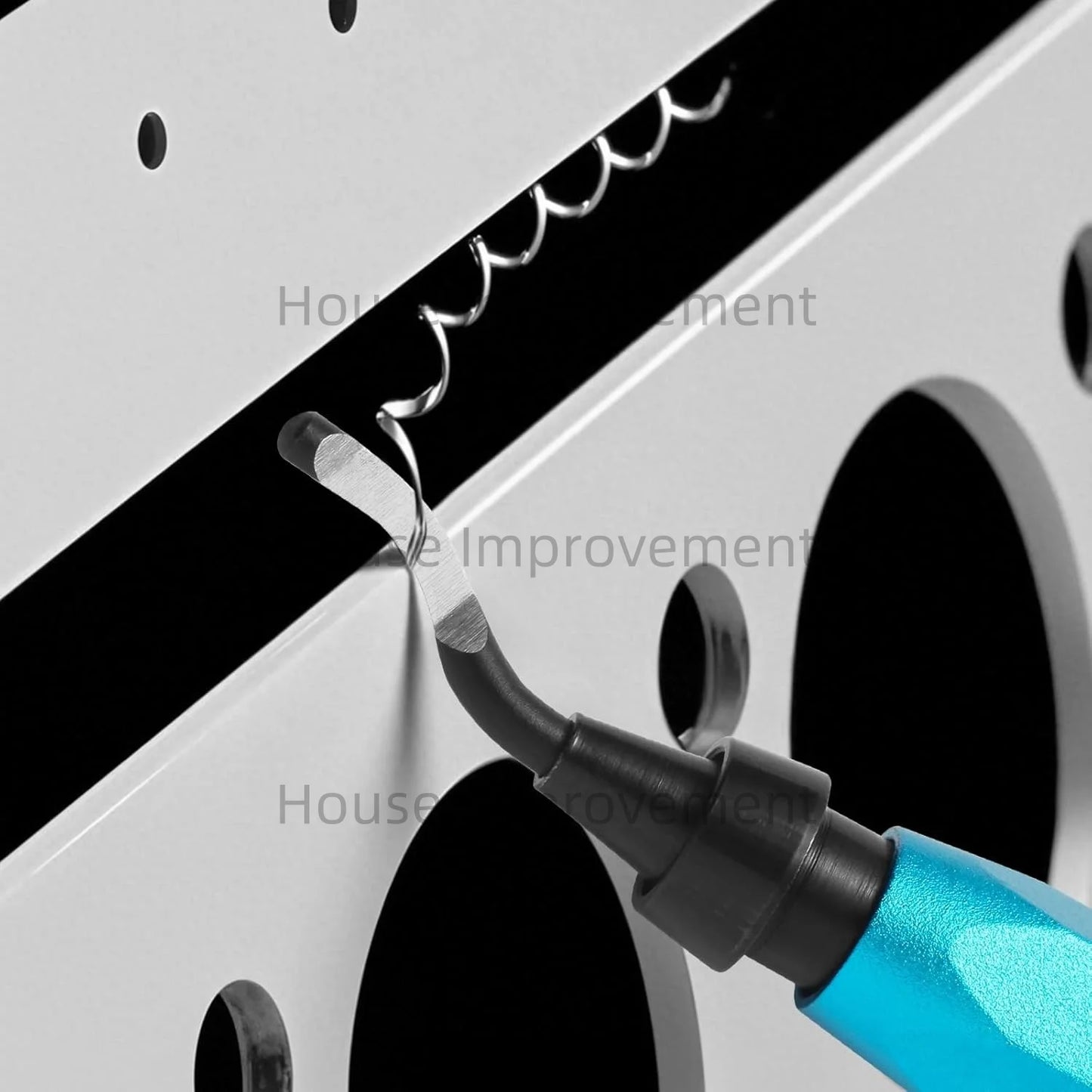 Deburring Tool Set with 11pcs High Speed Steel Swivel Blades Burr Removal Tool for Metal Resin PVC Pipes Copper Plastic Aluminum