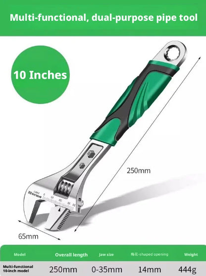 8/10/12 Inch Adjustable Wrench Set, Multifunctional Universal Spanner, Labor-Saving Locking Design, Auto Maintenance & Household