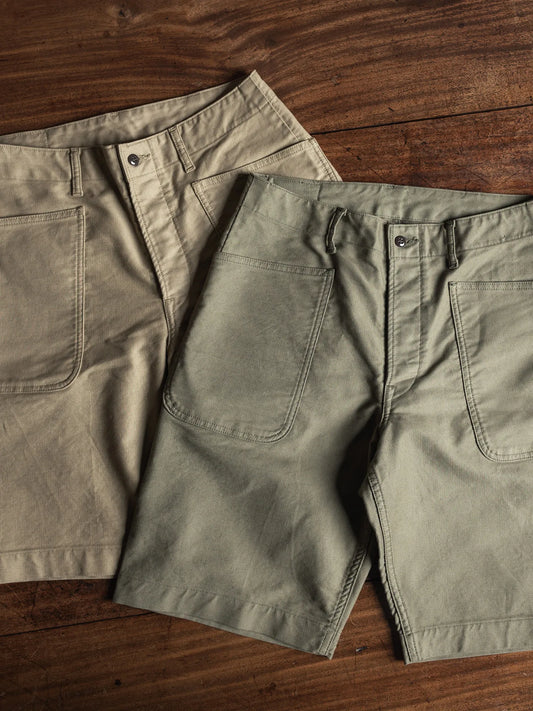 Non Stock USN Deck Utility Work Pants 12oz Cotton Jungle Cloth Vintage Military Style Men's Summer 4-Pocket Bermuda Shorts