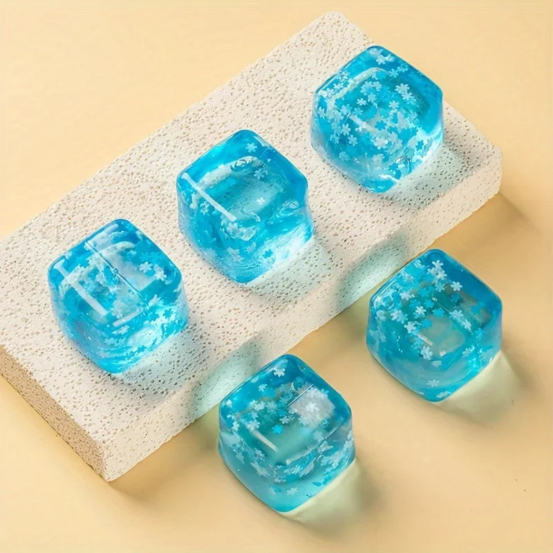 6/8/10/12 PCS Ice Cube Squishy Sensory Toys Stress Square Soft Touch Squeeze Office Stress Relief Toys for Adults Favors Gifts