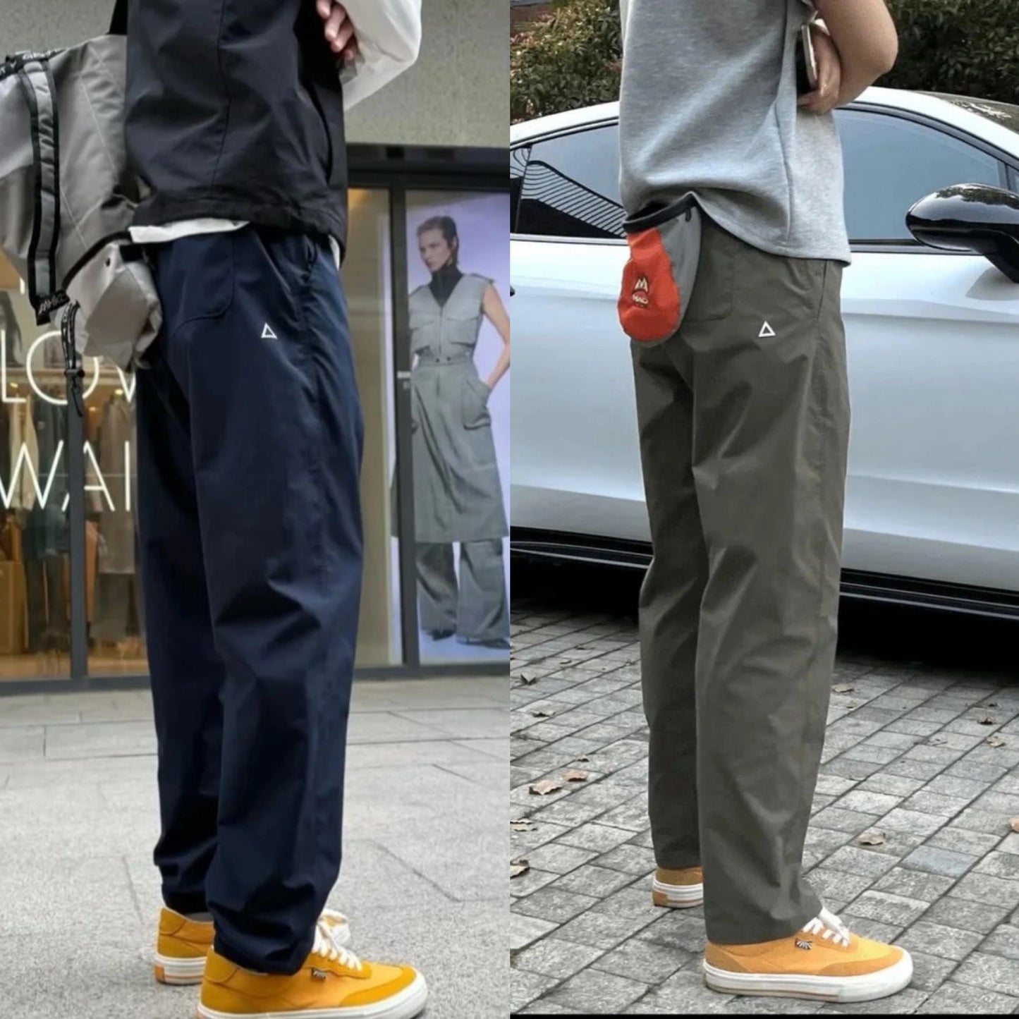 Quick Dry Straight Leg Thin Work Trousers for Men Summer Outdoor Hiking Mountain Climbing Windproof Pants Casual Fashion