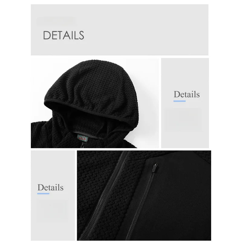 Fashionable and Versatile Warm Hooded Coats, High-quality Men's Zipper Coats for Fall/winter,Casual Sports Fitness Sweatshirts