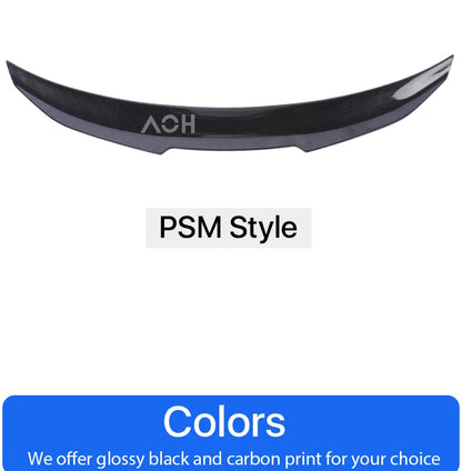 Rear Trunk Spoiler Bumper Lip For BMW 4 Series F32 F33 F36 Carbon Fiber PSM M4 MP Style Wing Tail Kit 2014-2020 Gloss Black