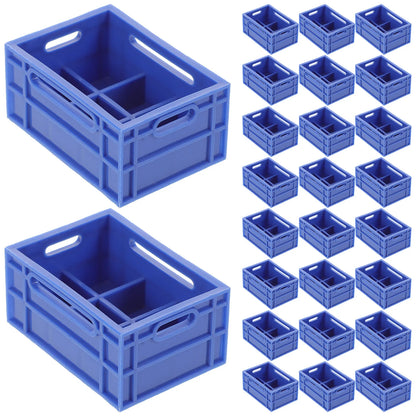 30Pcs Mini Crates Plastic Dollhouse Crate Authentic Miniature Kitchen Furniture Accessories Mini Storage Containers