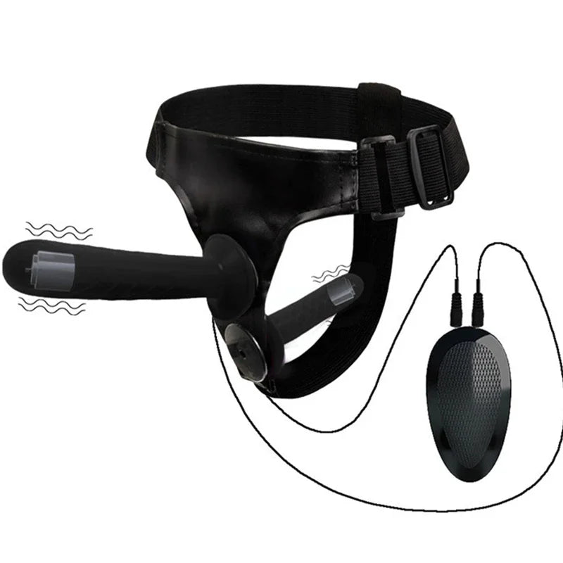 Strap On Big Dildo Vibrator Strapon Ultra Elastic Harness Belt  Adult Sex Toys For Woman Lesbian Double Penis Realistic Dildos