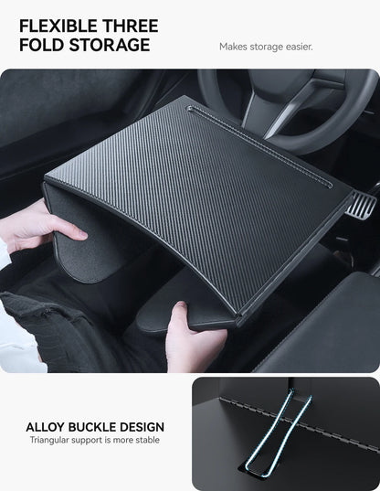 YZ Table Desk For Tesla Model 3 Y X S Highland Juniper 2021-2025 Car Steering Wheel Laptop Tray Food Desk Portable Office Table