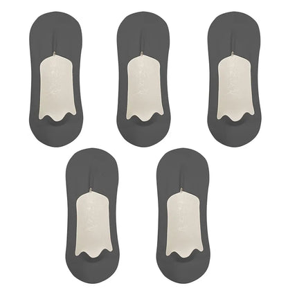 5pairs Men's Socks Cotton Breathable Summer Ultra-thin No Show Ice Silk Sock Silicone Non-slip Bottom Absorb Sweat Men Boat Sock