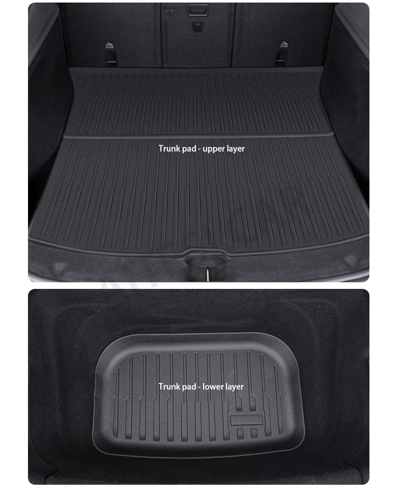 AITESLCAR for Tesla Model Y Juniper/Launch 2025 Rear Seat Backrest Protective Pad Cargo Liner Trunk Mat Anti-Kick Pad Accessori
