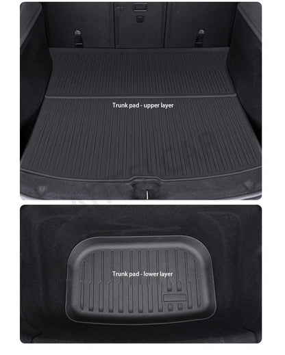 AITESLCAR for Tesla Model Y Juniper/Launch 2025 Rear Seat Backrest Protective Pad Cargo Liner Trunk Mat Anti-Kick Pad Accessori