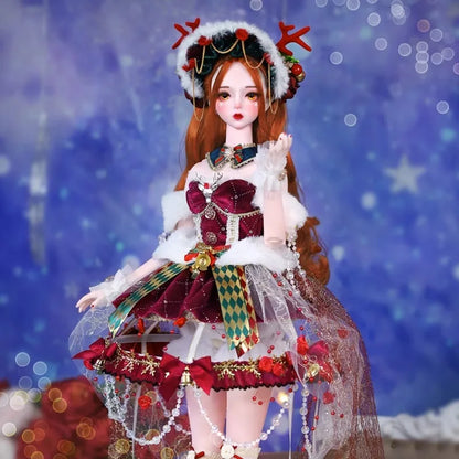 1/3 BJD Doll Mechanical Joint Body Doll Including Suit Shoes Fan Makeup 60cm SD Kawaii Dolls Christmas Gift Girl Toy